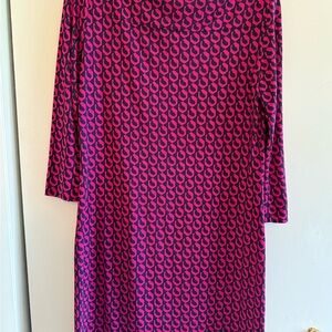 Diane von Furstenberg Pink and Black Patterned Dress